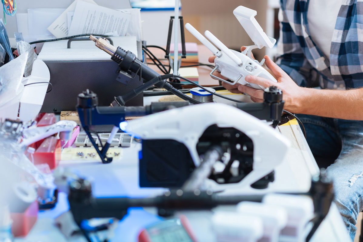 Drone em manutenção na assistência especializada Dji na região de Ribeirão Preto SP